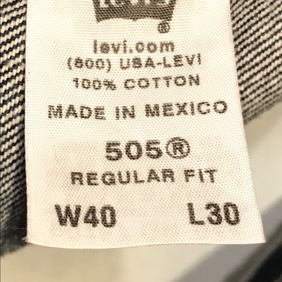 Levi’s 505 regular fit big & tall jeans size 40x30 Preowned - Picture 2 of 3